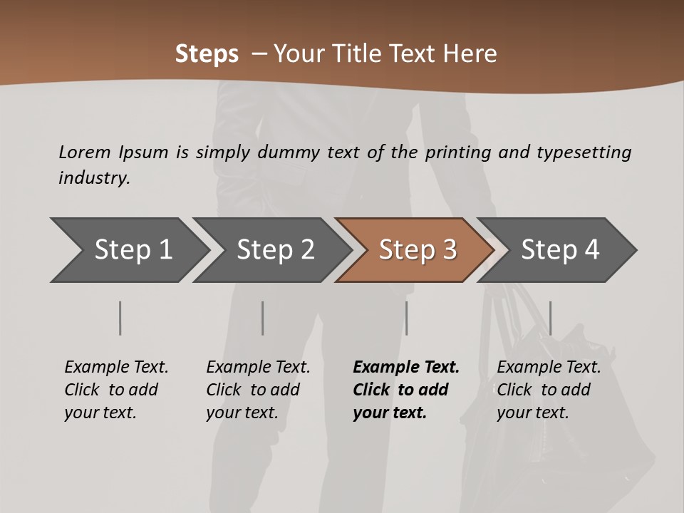 Suit Brown Hair Satisfaction PowerPoint Template
