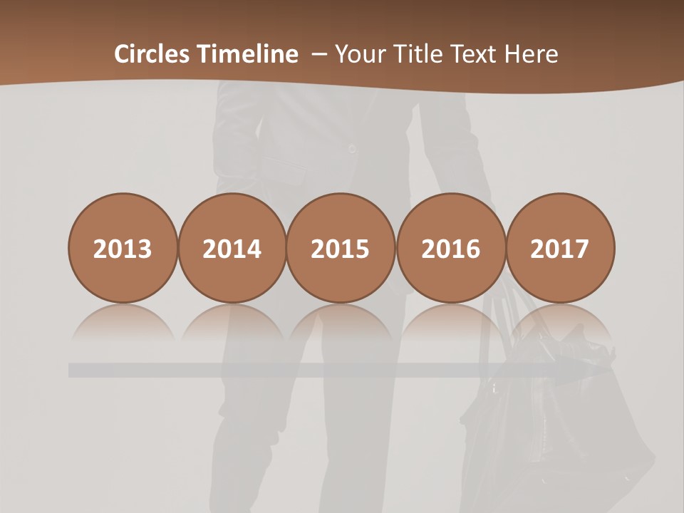 Suit Brown Hair Satisfaction PowerPoint Template