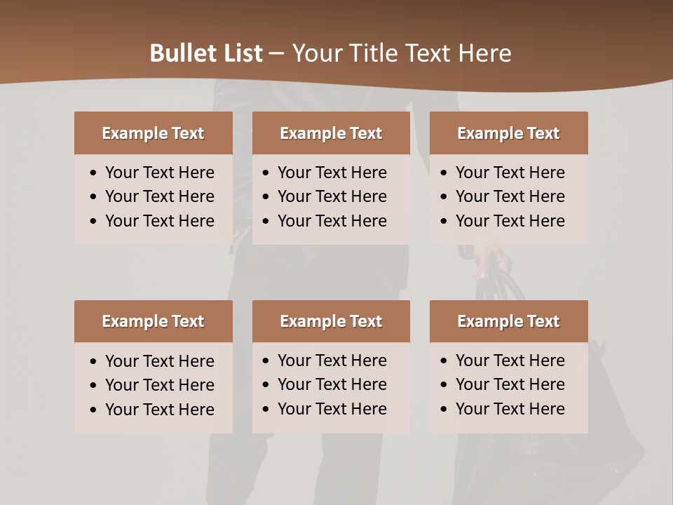 Suit Brown Hair Satisfaction PowerPoint Template