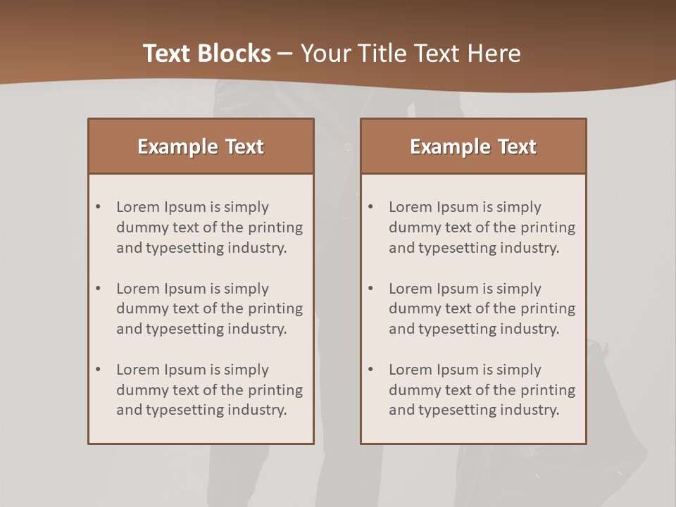 Suit Brown Hair Satisfaction PowerPoint Template