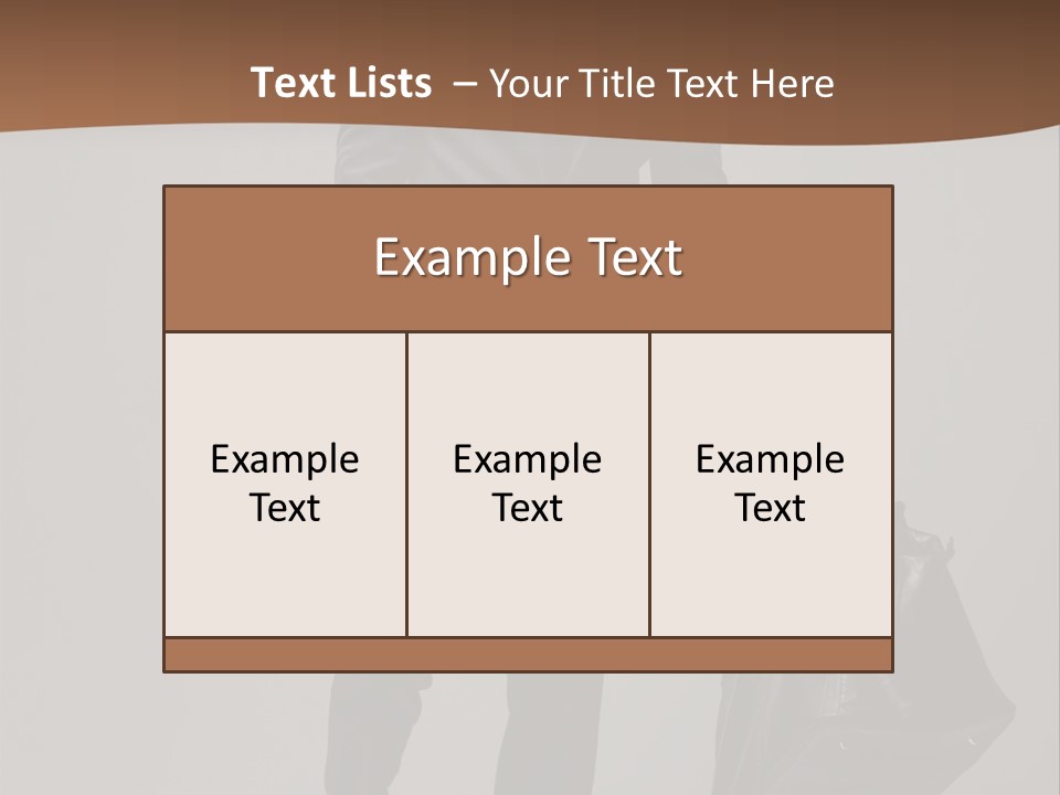 Suit Brown Hair Satisfaction PowerPoint Template