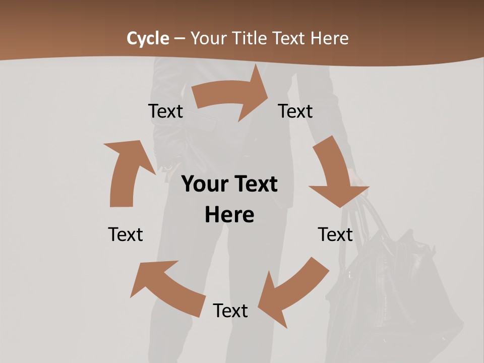 Suit Brown Hair Satisfaction PowerPoint Template