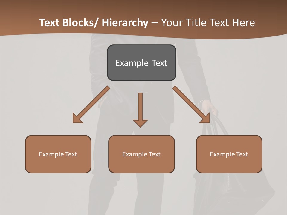 Suit Brown Hair Satisfaction PowerPoint Template