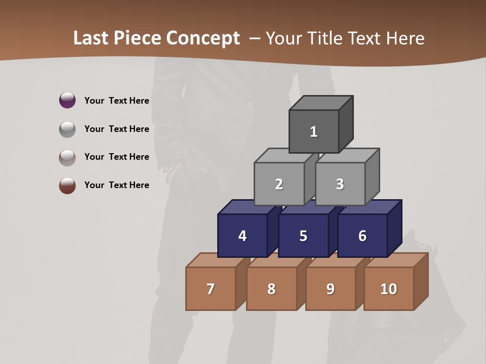 Suit Brown Hair Satisfaction PowerPoint Template