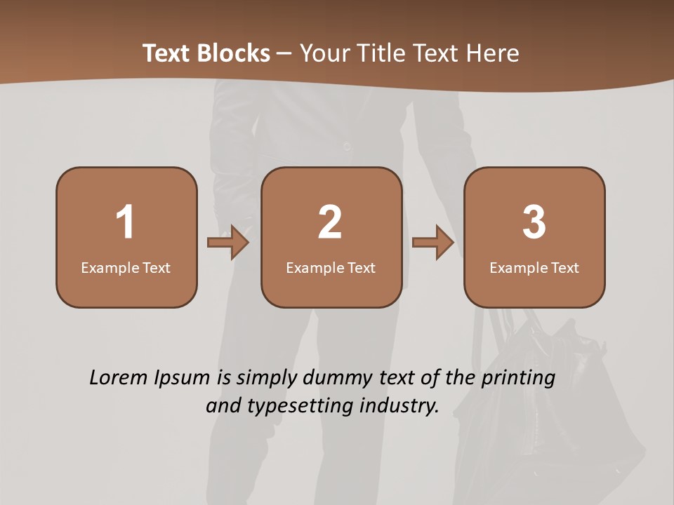 Suit Brown Hair Satisfaction PowerPoint Template