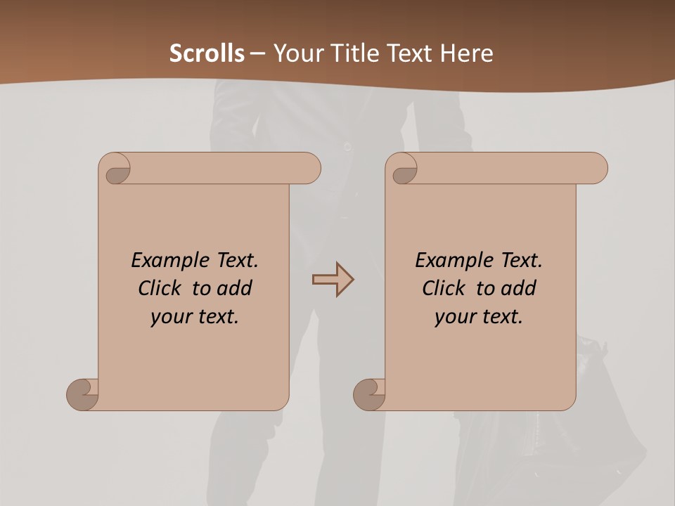 Suit Brown Hair Satisfaction PowerPoint Template