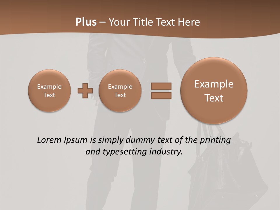 Suit Brown Hair Satisfaction PowerPoint Template
