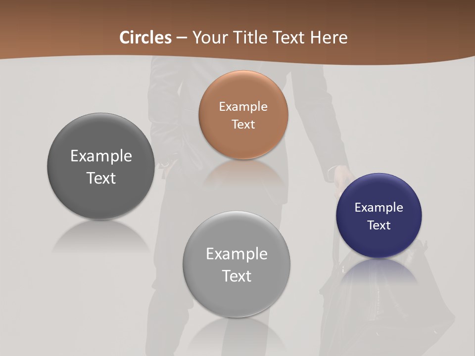 Suit Brown Hair Satisfaction PowerPoint Template