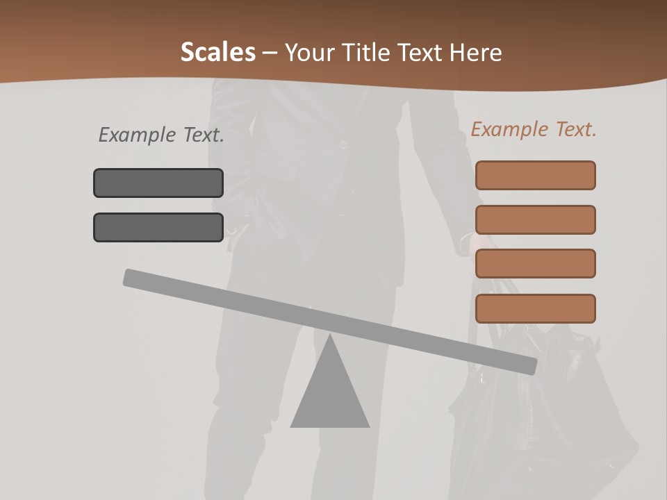 Suit Brown Hair Satisfaction PowerPoint Template