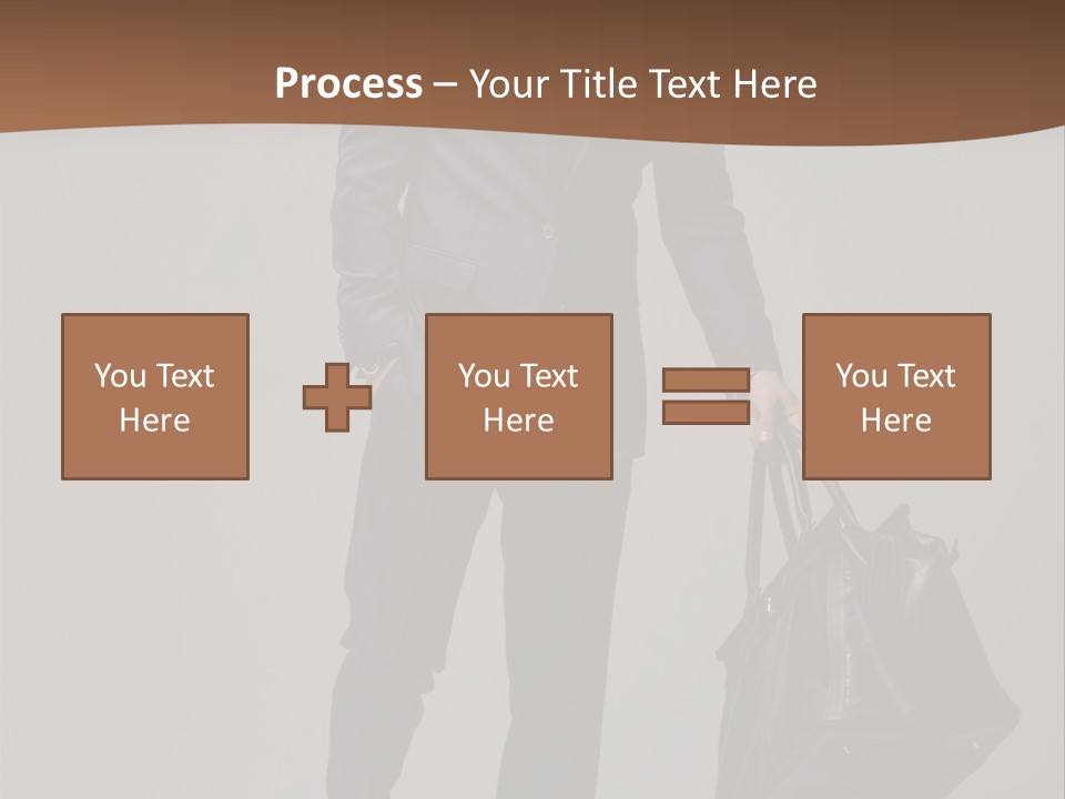 Suit Brown Hair Satisfaction PowerPoint Template