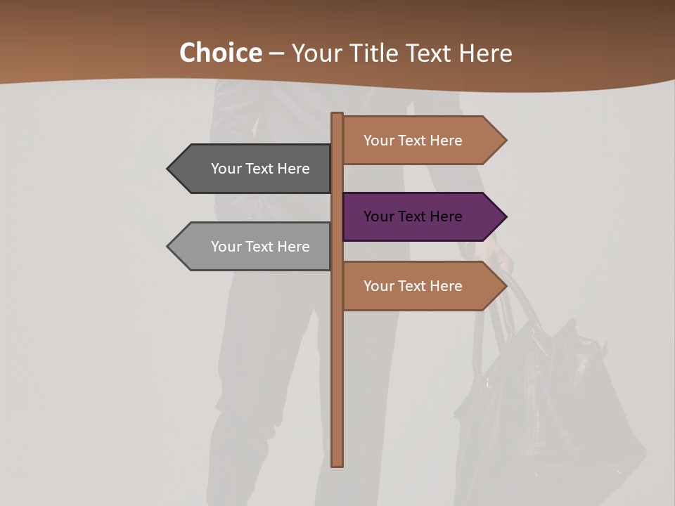 Suit Brown Hair Satisfaction PowerPoint Template