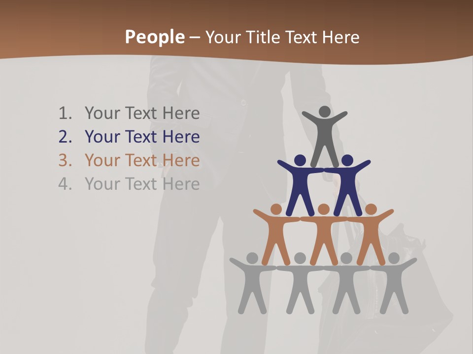 Suit Brown Hair Satisfaction PowerPoint Template