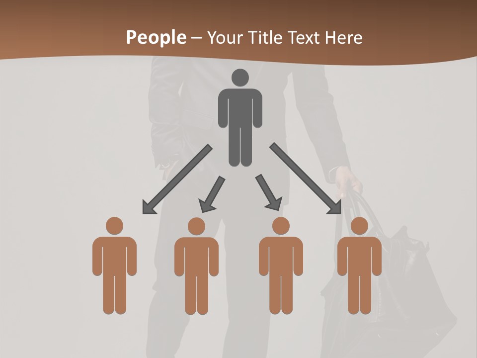 Suit Brown Hair Satisfaction PowerPoint Template