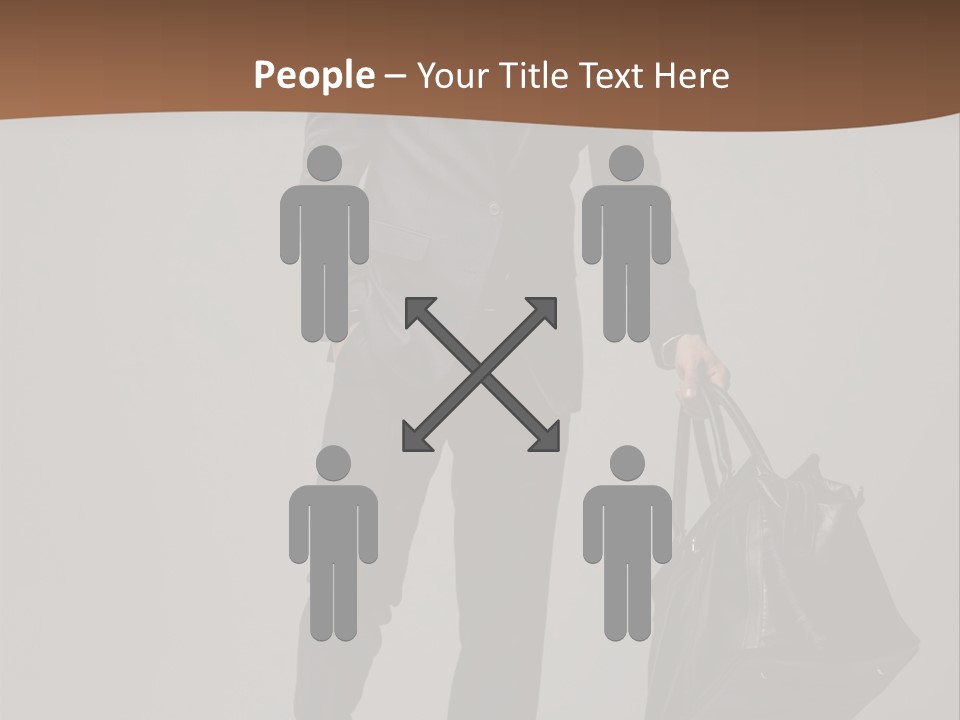 Suit Brown Hair Satisfaction PowerPoint Template