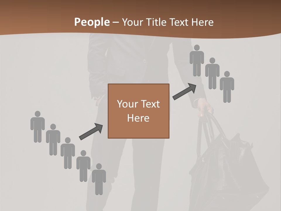 Suit Brown Hair Satisfaction PowerPoint Template