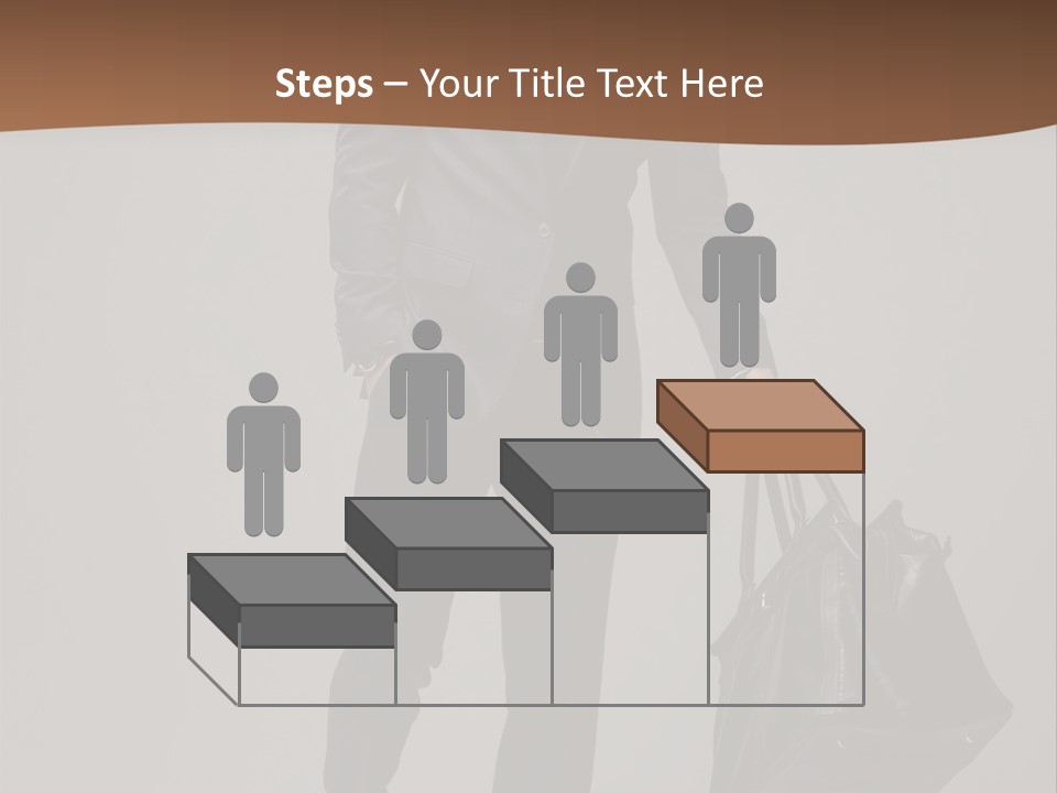 Suit Brown Hair Satisfaction PowerPoint Template