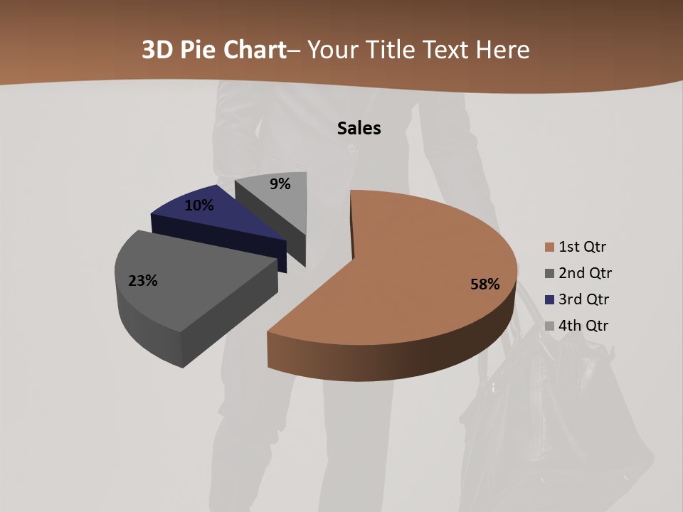 Suit Brown Hair Satisfaction PowerPoint Template