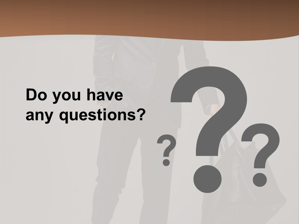 Suit Brown Hair Satisfaction PowerPoint Template