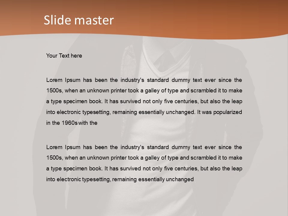 Young Adult One Men Only Serene People PowerPoint Template