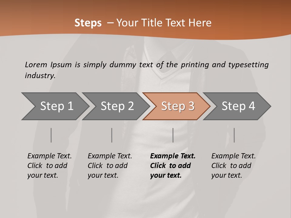 Young Adult One Men Only Serene People PowerPoint Template