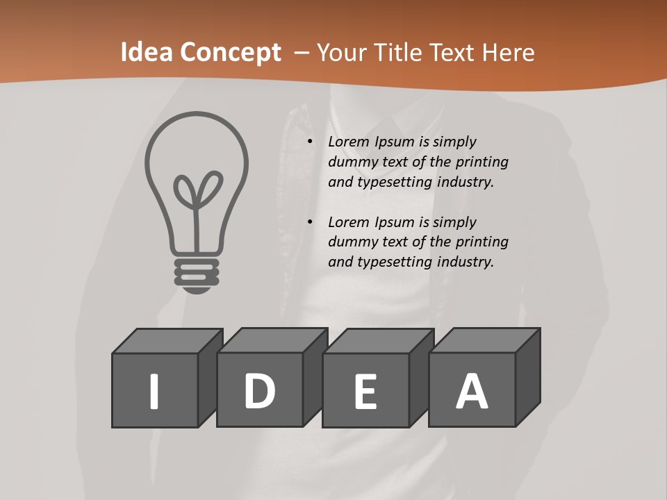 Young Adult One Men Only Serene People PowerPoint Template