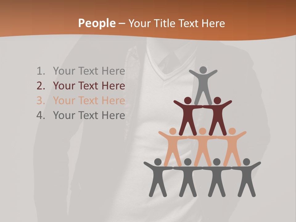 Young Adult One Men Only Serene People PowerPoint Template