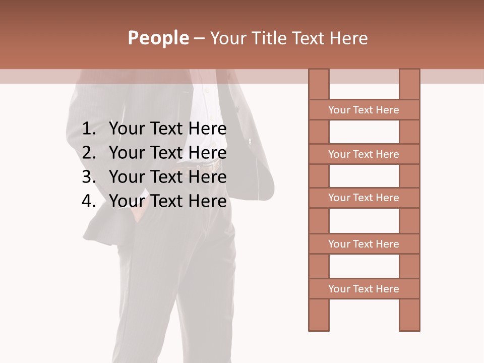 A Man In A Suit Is Giving A Thumbs Up PowerPoint Template