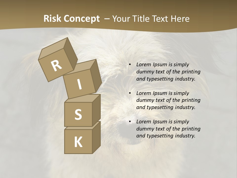 A Brown And Black Dog Standing On Top Of A Sidewalk PowerPoint Template