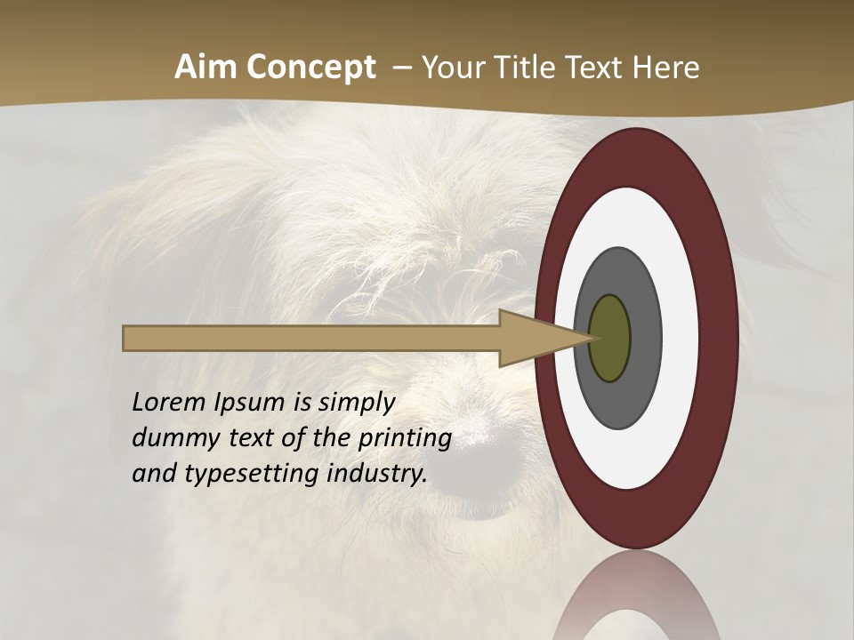 A Brown And Black Dog Standing On Top Of A Sidewalk PowerPoint Template