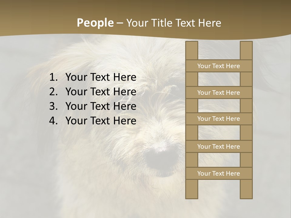 A Brown And Black Dog Standing On Top Of A Sidewalk PowerPoint Template