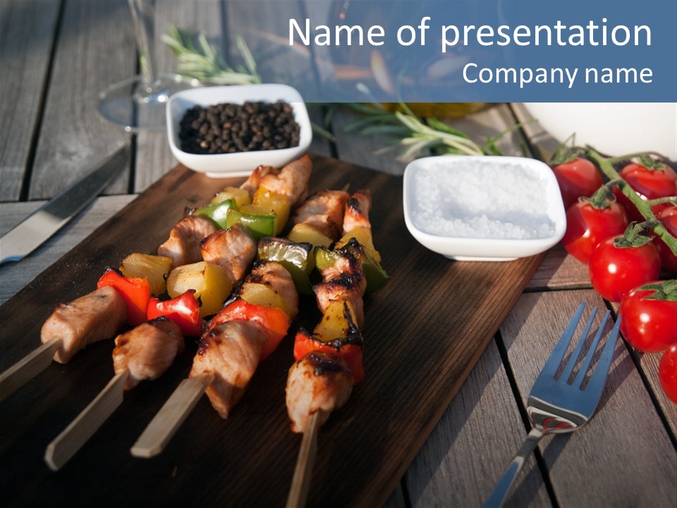 Table Olive Oil Roasted PowerPoint Template