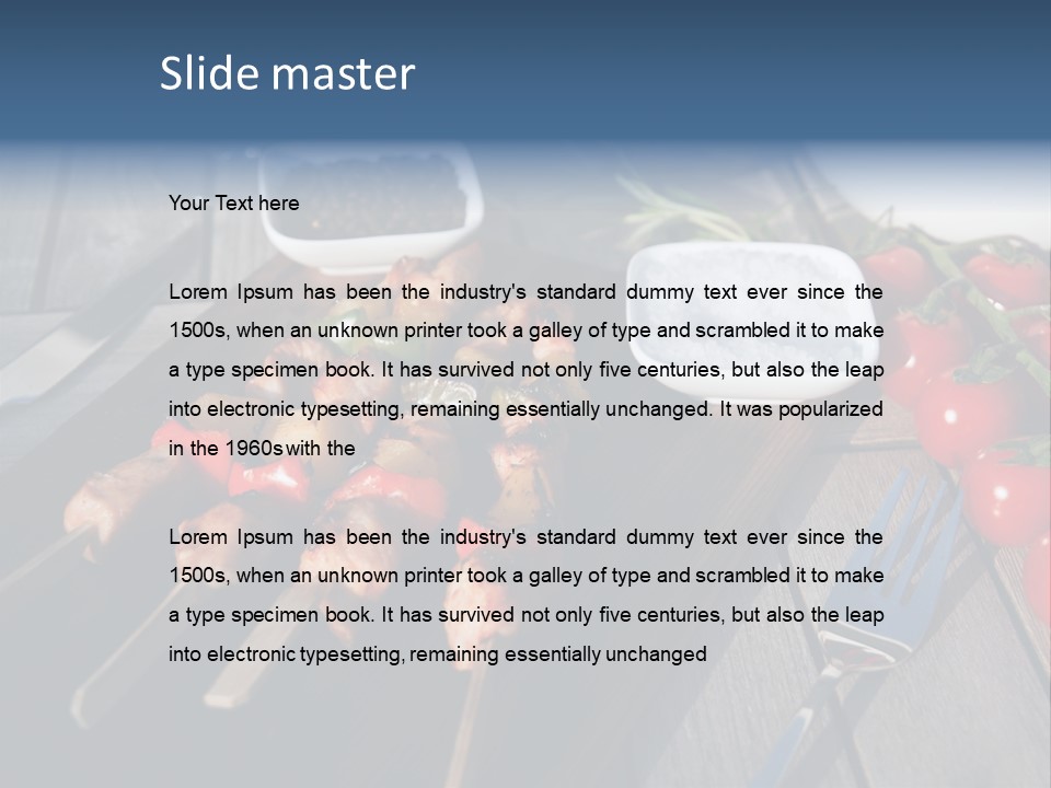 Table Olive Oil Roasted PowerPoint Template