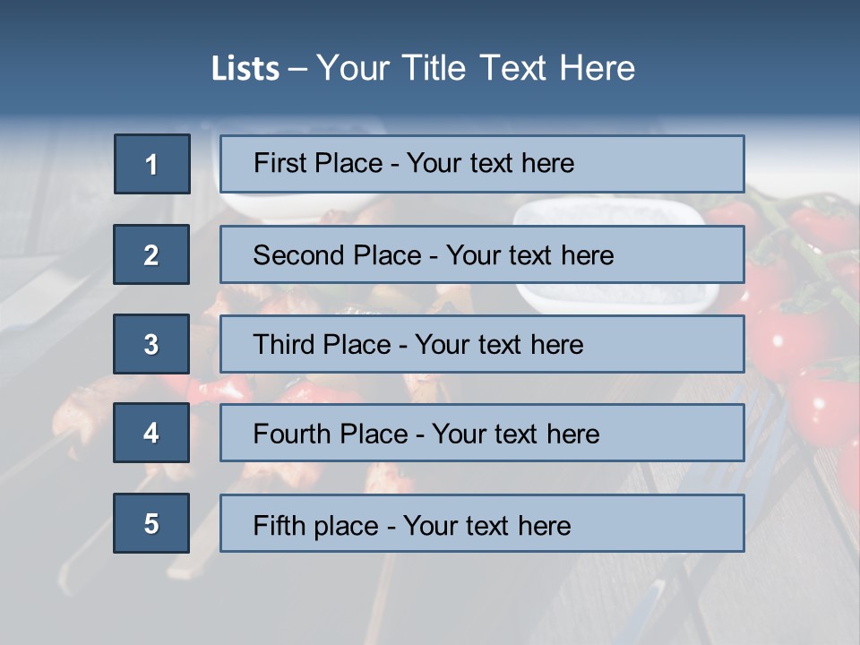 Table Olive Oil Roasted PowerPoint Template