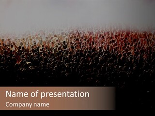 A Large Group Of People In A Crowd Powerpoint Template PowerPoint Template