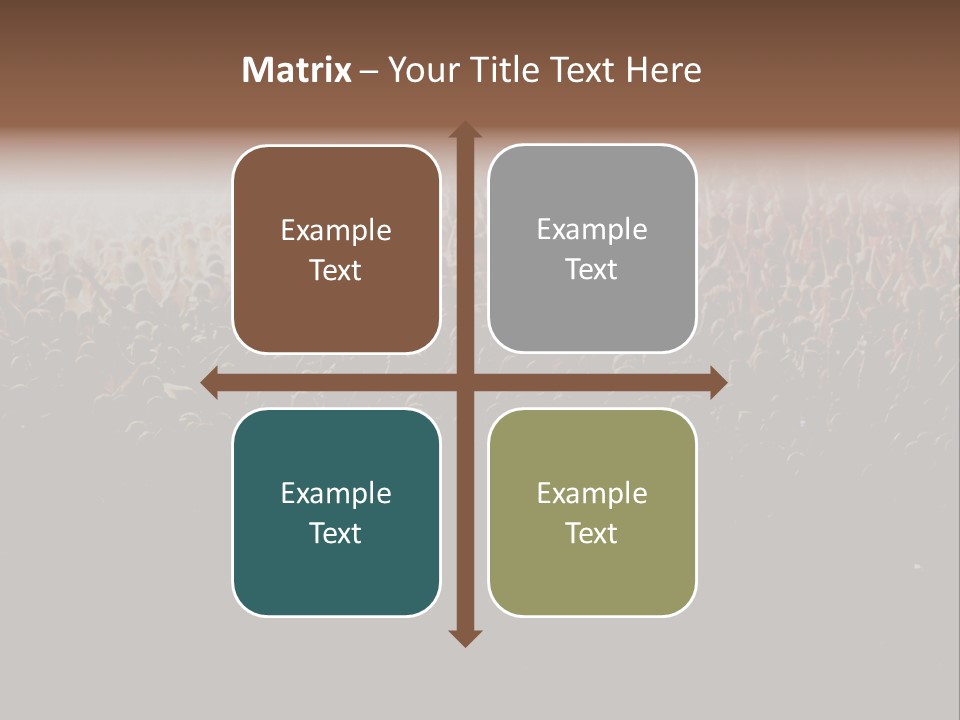 A Large Group Of People In A Crowd Powerpoint Template PowerPoint Template