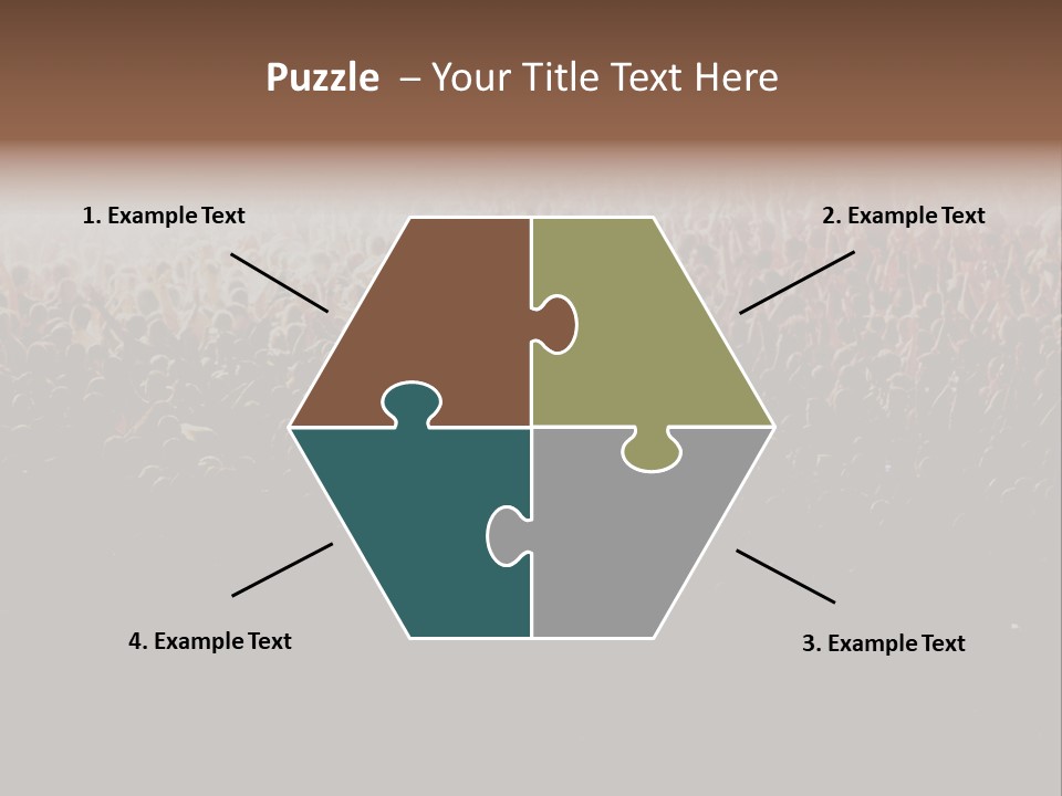 A Large Group Of People In A Crowd Powerpoint Template PowerPoint Template