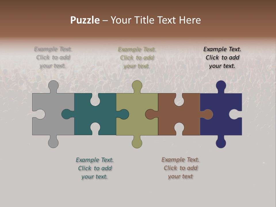 A Large Group Of People In A Crowd Powerpoint Template PowerPoint Template