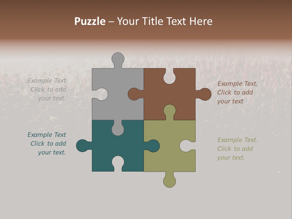 A Large Group Of People In A Crowd Powerpoint Template PowerPoint Template