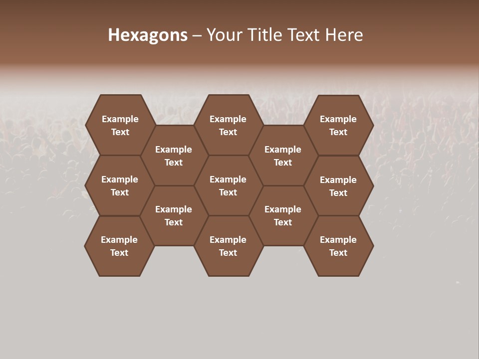 A Large Group Of People In A Crowd Powerpoint Template PowerPoint Template