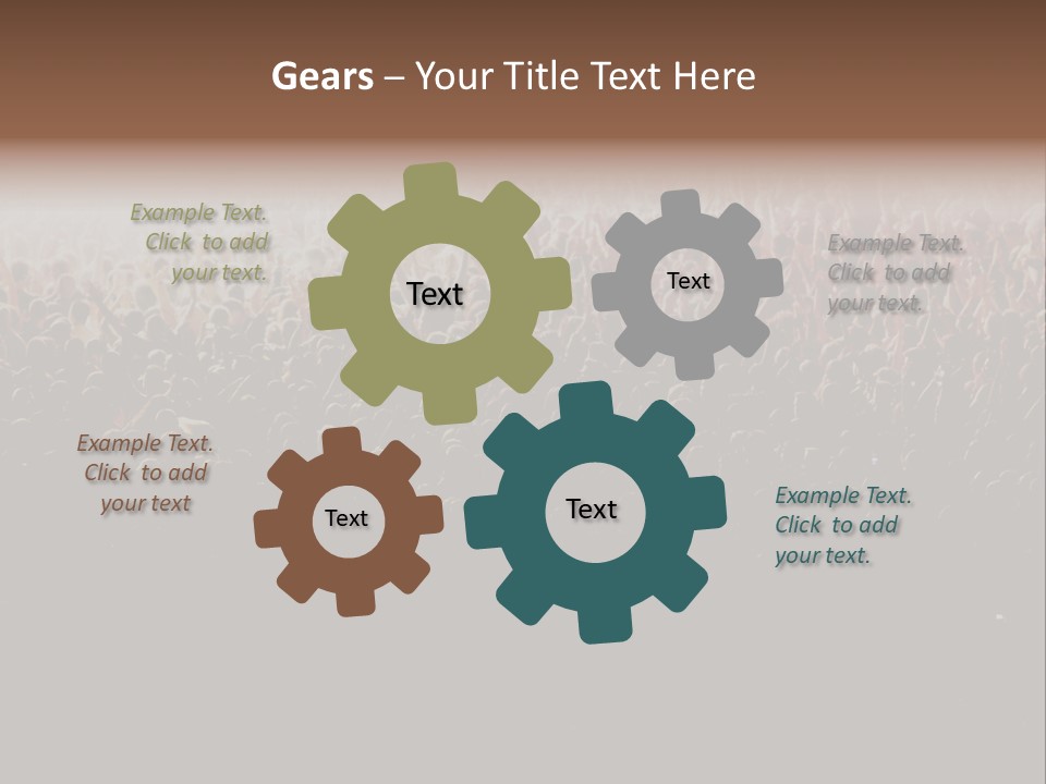 A Large Group Of People In A Crowd Powerpoint Template PowerPoint Template