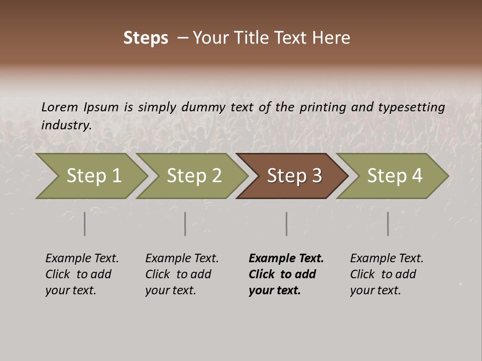 A Large Group Of People In A Crowd Powerpoint Template PowerPoint Template