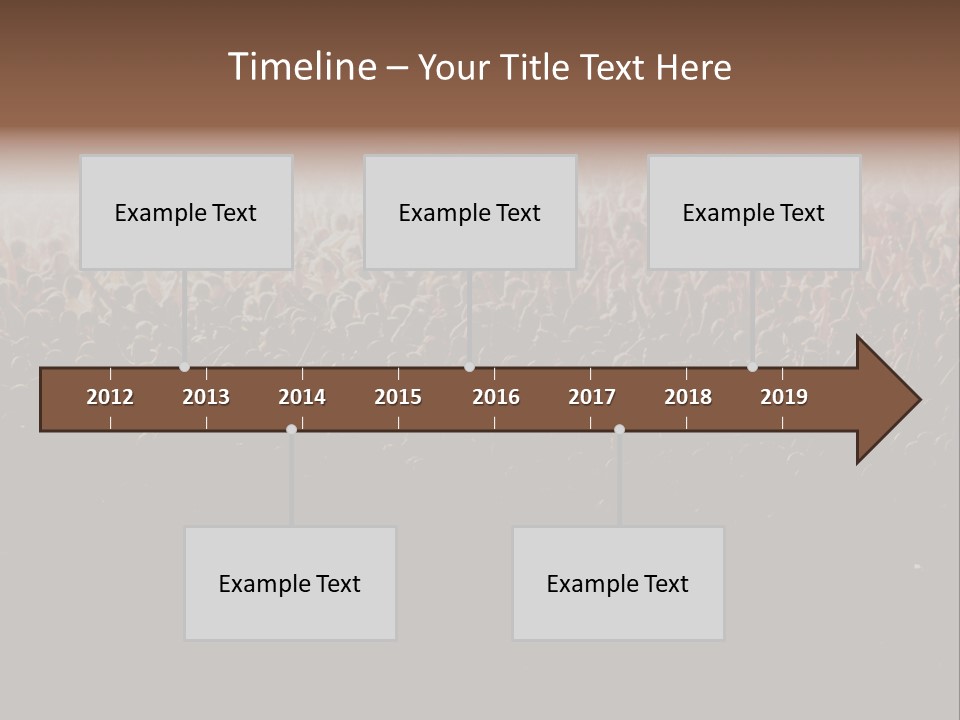 A Large Group Of People In A Crowd Powerpoint Template PowerPoint Template