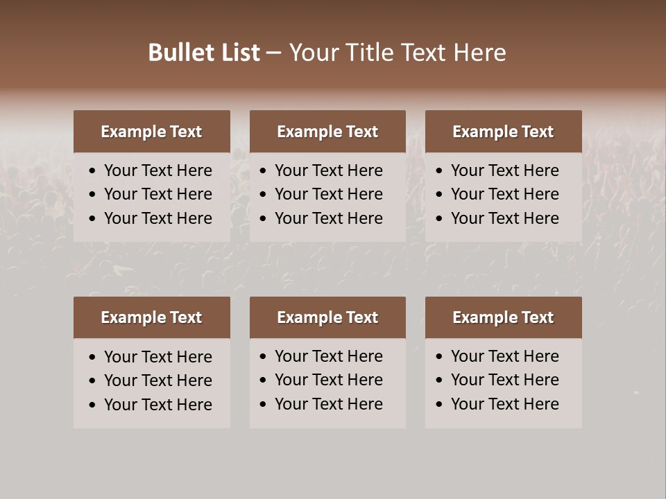 A Large Group Of People In A Crowd Powerpoint Template PowerPoint Template