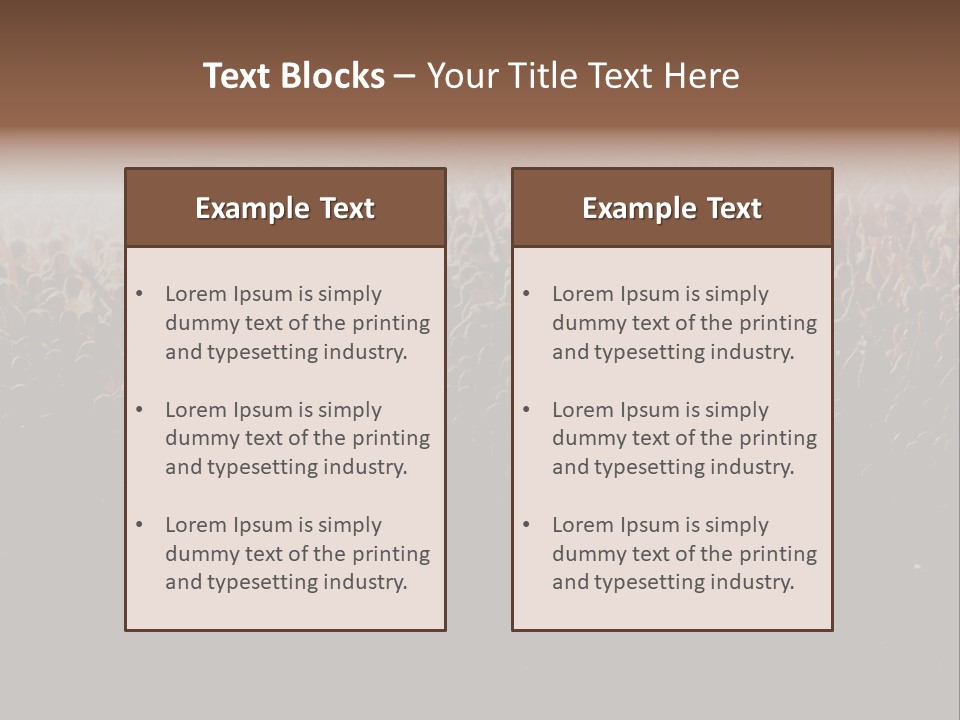 A Large Group Of People In A Crowd Powerpoint Template PowerPoint Template