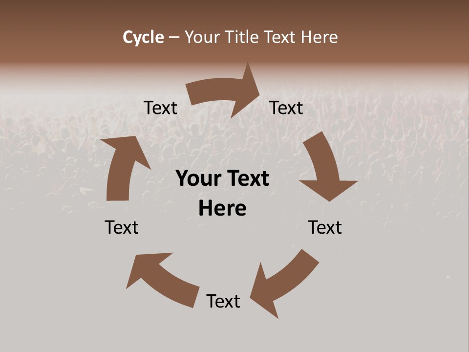 A Large Group Of People In A Crowd Powerpoint Template PowerPoint Template