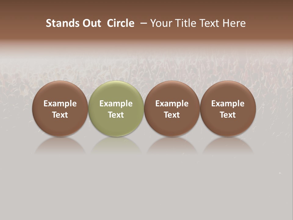 A Large Group Of People In A Crowd Powerpoint Template PowerPoint Template