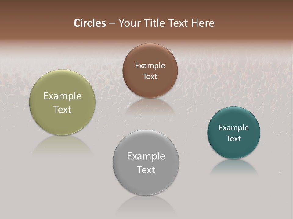 A Large Group Of People In A Crowd Powerpoint Template PowerPoint Template