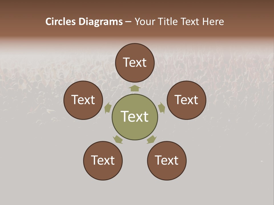 A Large Group Of People In A Crowd Powerpoint Template PowerPoint Template