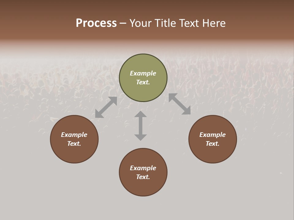 A Large Group Of People In A Crowd Powerpoint Template PowerPoint Template