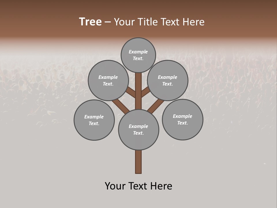 A Large Group Of People In A Crowd Powerpoint Template PowerPoint Template